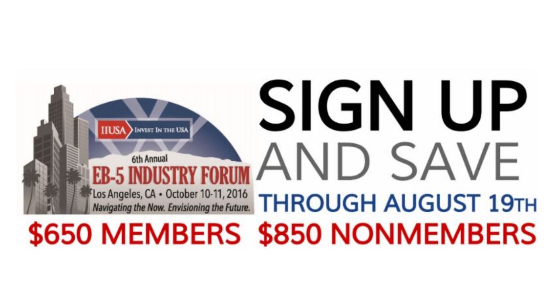 Today is the Final Day! Sign Up For Early Bird Tickets for the IIUSA Industry Forum this October 10-11 in Los Angeles, CA