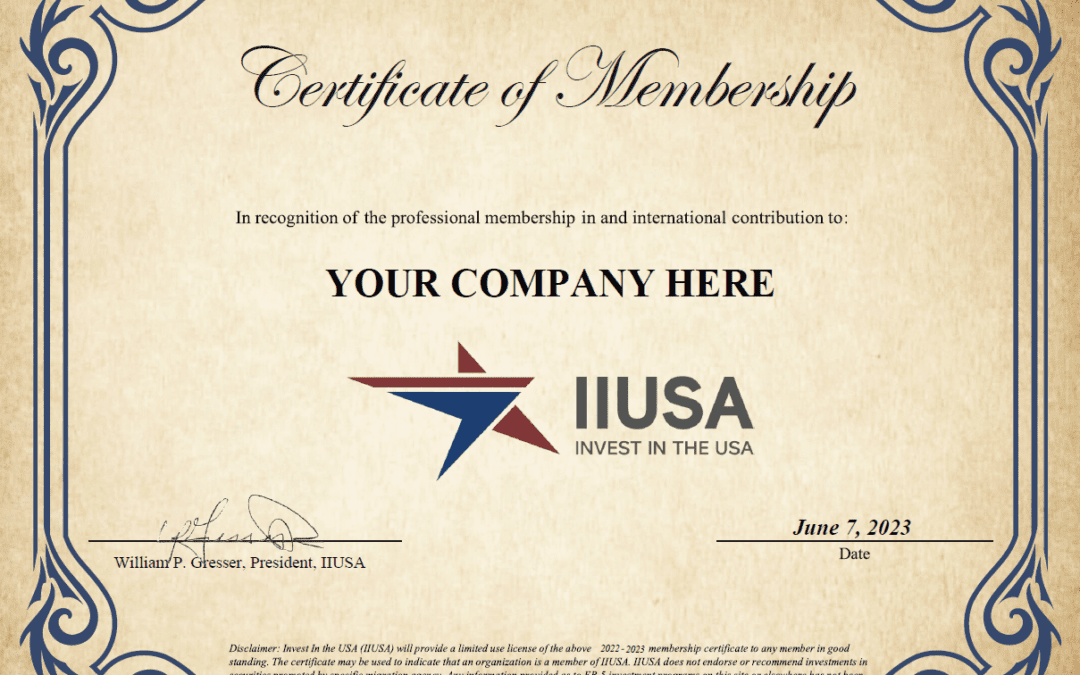 Market Your Industry Leadership with an International Member Certificates and Logo